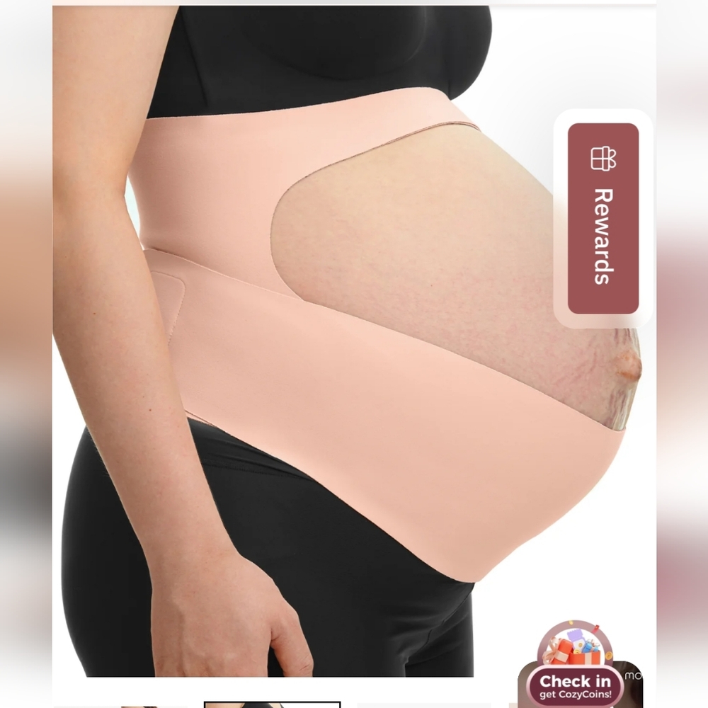 Momcozy Maternity Belly Support Band in Oyster Pink